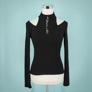 Punk Rave Size Small S Black No Suppression No Blind Gothic Steampunk Knit Top